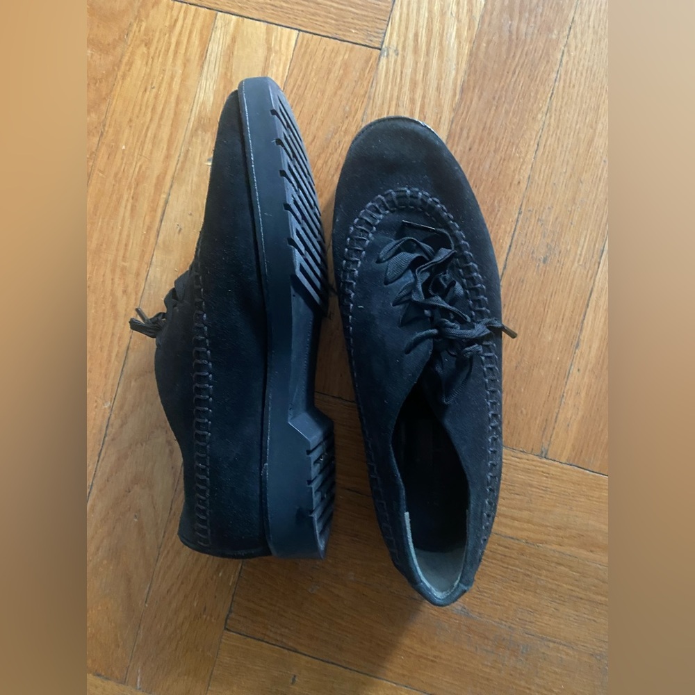 Alexander Wang black lace up loafer